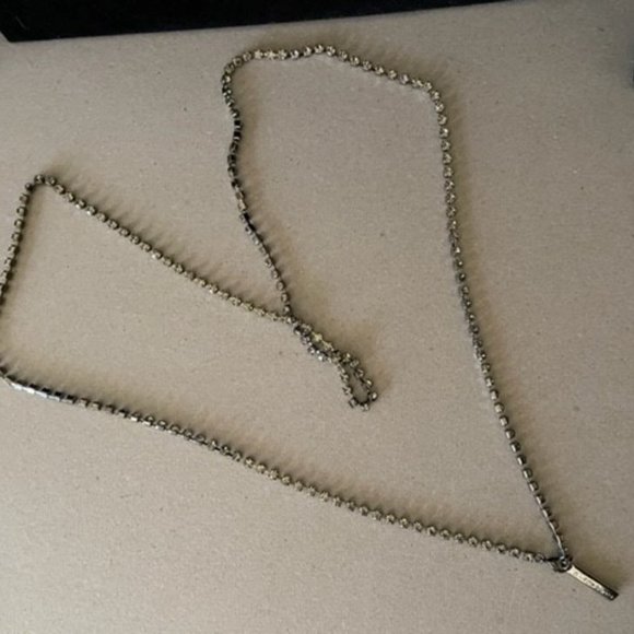 Liz Claiborne 42" Long Flapper Style Smoky Quartz Rhinestone Tennis Necklace - Picture 5 of 7